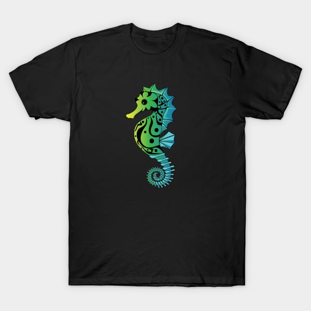 Vibrant Seahorse T-Shirt by ACGraphics